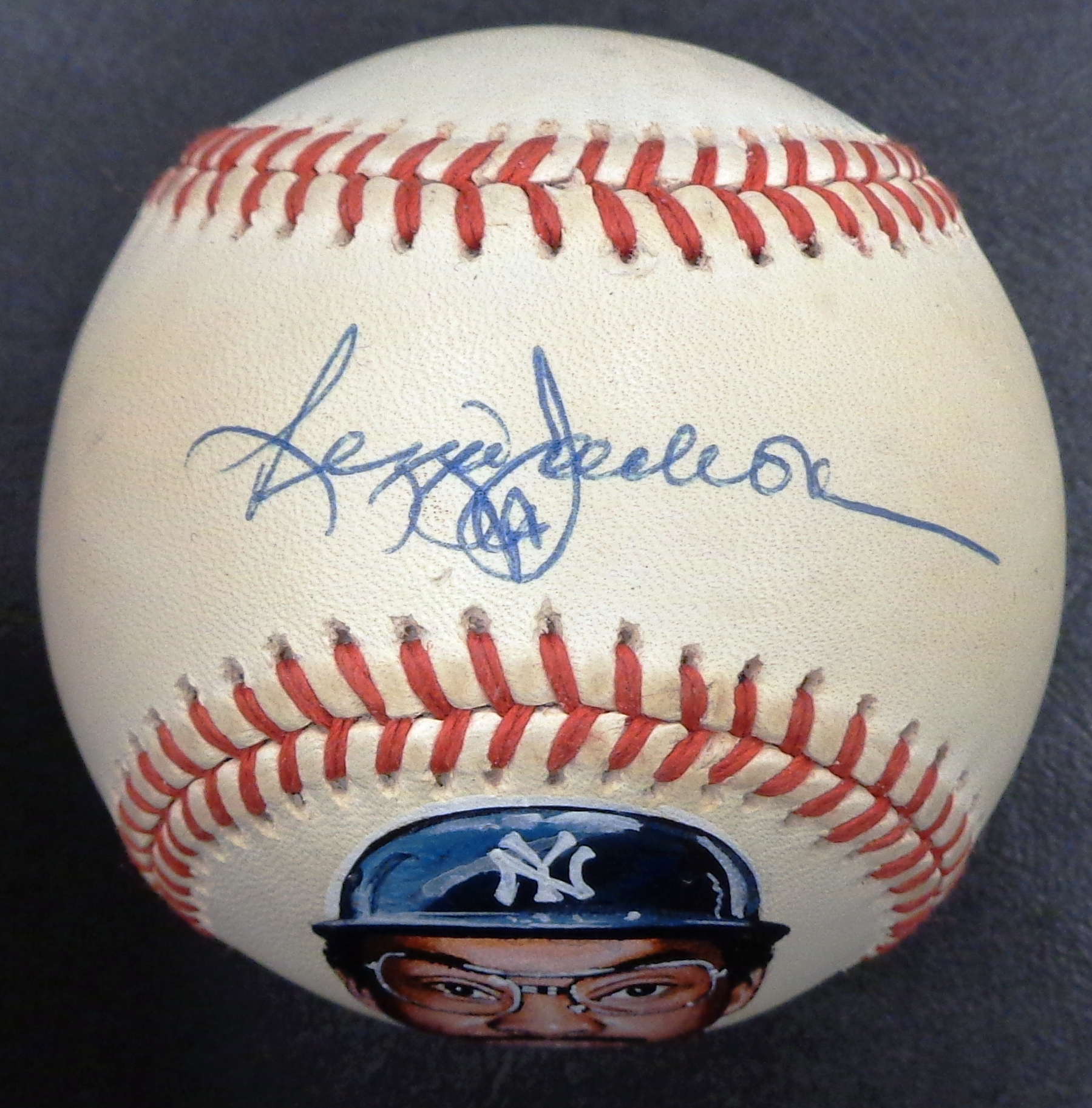 Lot Detail Reggie Jackson Autographed Painted Baseball
