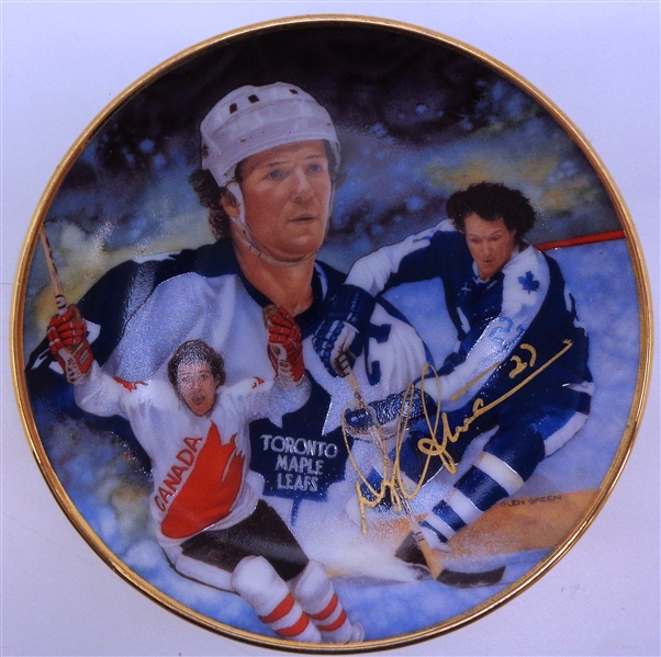 Darryl Sittler Autographed Plate