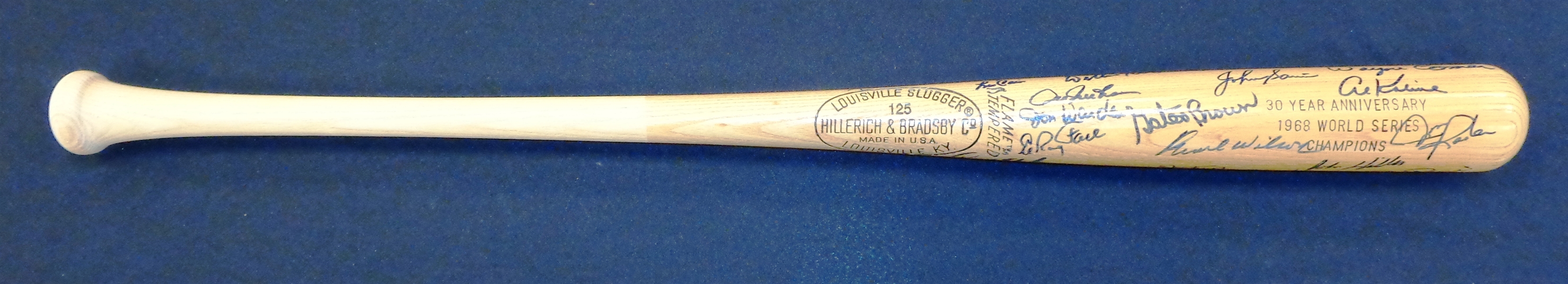 1968 Detroit Tigers Team Signed Bat