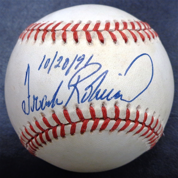 Frank Robinson Autographed Baseball