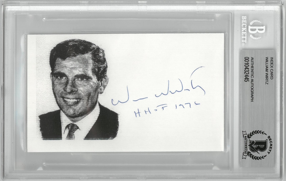 Bill Wirtz Autographed 3x5 Index Card