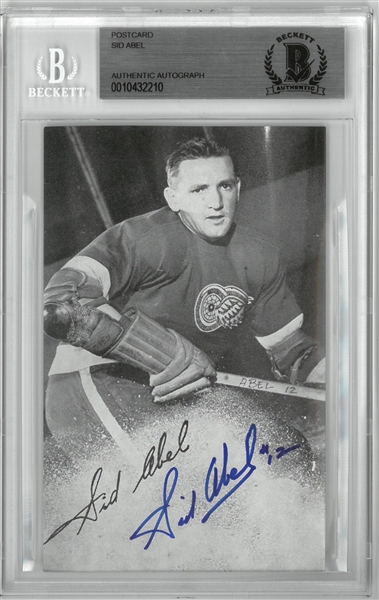 Sid Abel Autographed Postcard