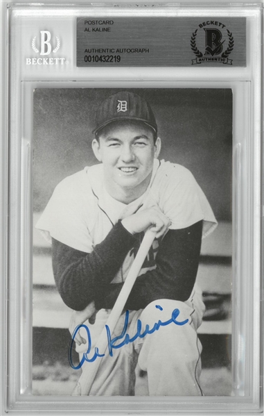 Al Kaline Autographed Postcard