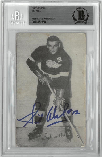 Sid Abel Autographed 3x5 Photo Card