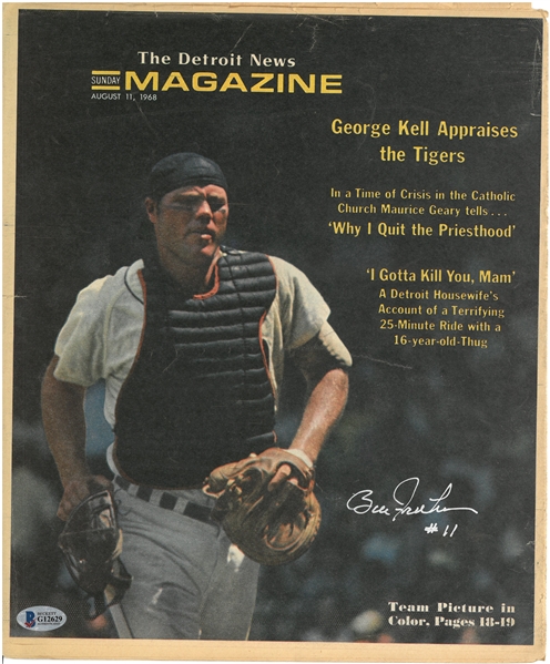 Bill Freehan Autographed 1968 Detroit News Magazine