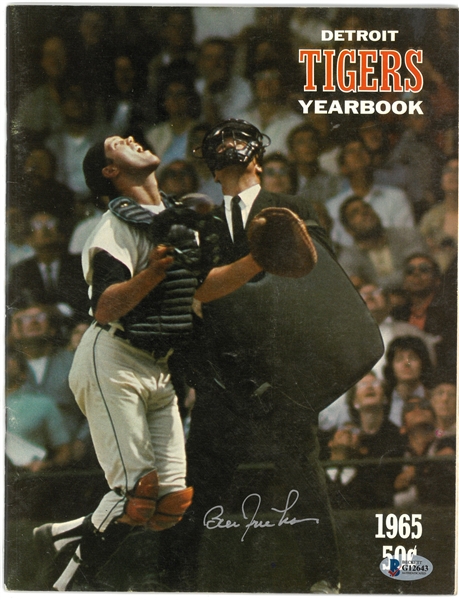 Bill Freehan Autographed 1965 Detroit Tigers Yearbook