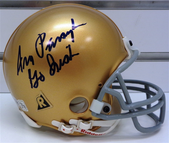 Coach Ara Parseghian Autographed Mini Helmet