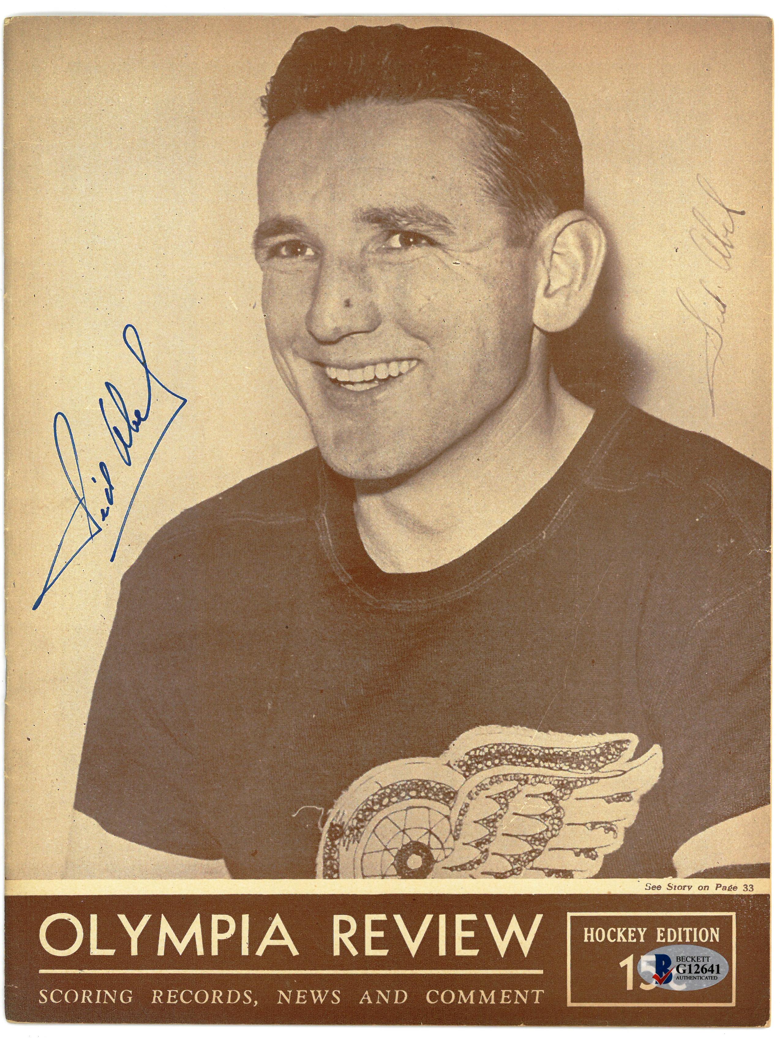 Lot Detail - Sid Abel Autographed Vintage Wings Program