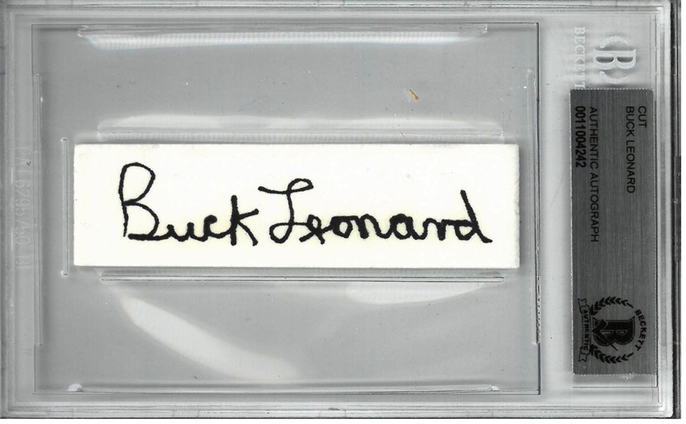 Buck Leonard Autographed Cut Signature