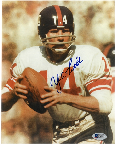 Y.A. Tittle Autographed 8x10 Photo