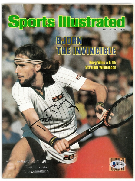 Bjorn Borg Autographed 1980 Sports Illustrated