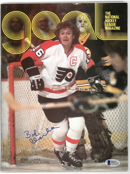 Bobby Clarke Autographed Goal Magazine