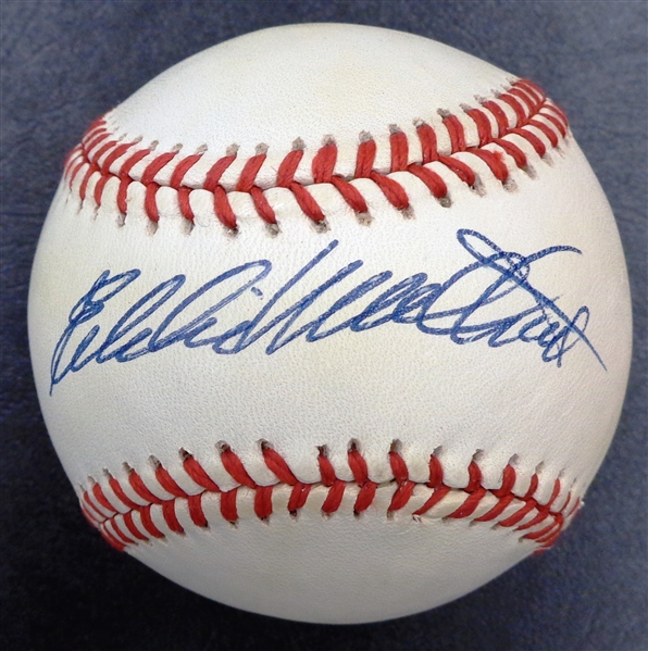 Eddie Mathews Autographed Baseball