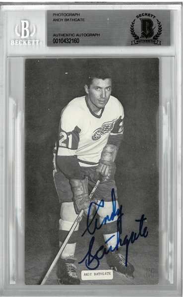 Andy Bathgate Autographed Postcard