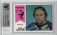 Gerry Cheevers Autographed 1974/75 OPC WHA Card