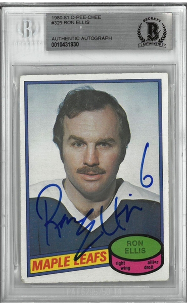 Ron Ellis Autographed 1980/81 OPC