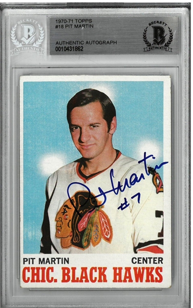 Pit Martin Autographed 1970/71 Topps
