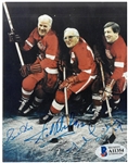 Production Line Autographed 5x4 Photo Custom Howe/Lindsay/Abel