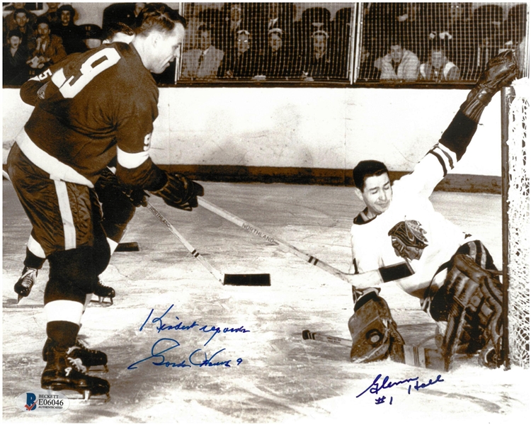 Gordie Howe & Glenn Hall Autographed 8x10 Photo