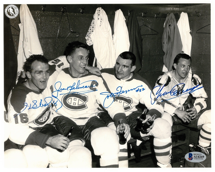 Richard/Beliveau/Ferguson/Cournoyer Autographed 8x10 Photo