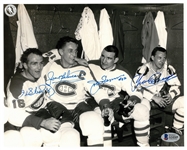 Richard/Beliveau/Ferguson/Cournoyer Autographed 8x10 Photo