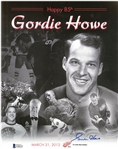 Gordie Howe Autographed 85th Birthday 8.5x11