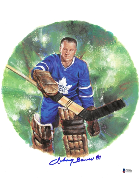 Johnny Bower Autographed Canada Post 11x14
