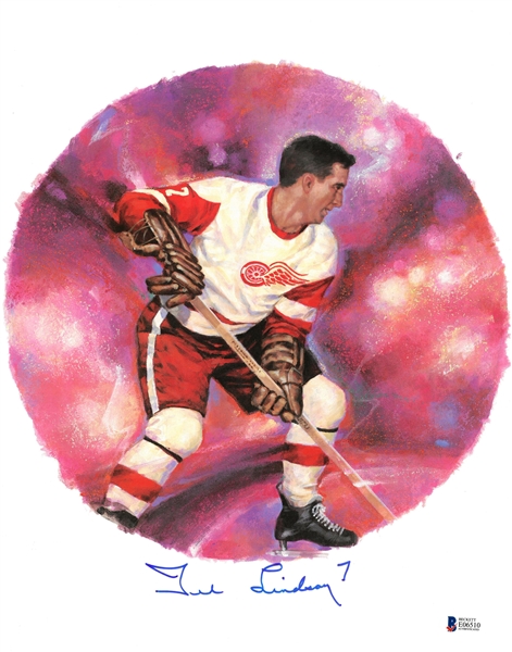 Ted Lindsay Autographed Canada Post 11x14