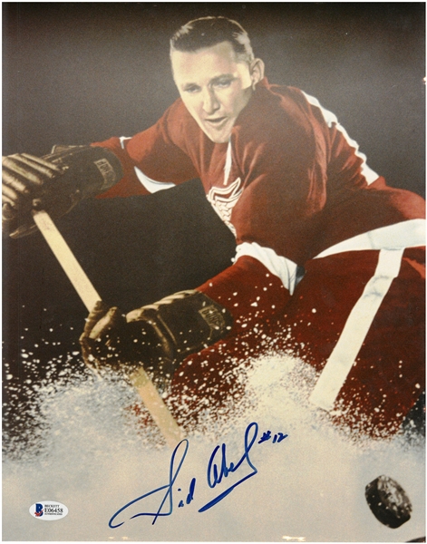 Sid Abel Autographed 11x14 Photo