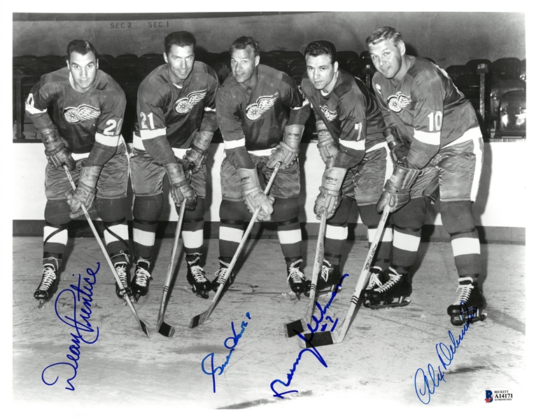 Prentice/Howe/Mahovlich/Ullman Autographed 11x14 Photo