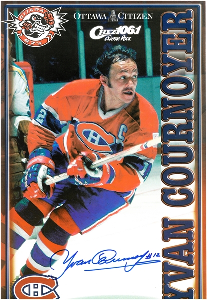 Yvon Cournoyer Autographed 11x17 Ottawa Citizen