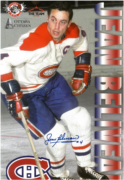 Jean Beliveau Autographed 11x17 Ottawa Citizen