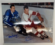 Gordie Howe & Frank Mahovlich Autographed 16x20 Photo