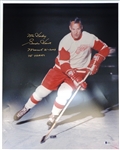Gordie Howe Autographed 16x20 Photo - 75th Birthday