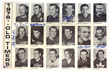 Red Wings 1976 Old Timers 12x18 Signed by 7