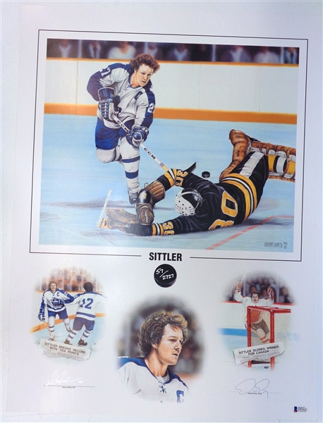 Darryl Sittler Autographed 18x24 Lithograph