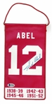 Sid Abel Autographed 5.5x10 Mini Retirement Banner