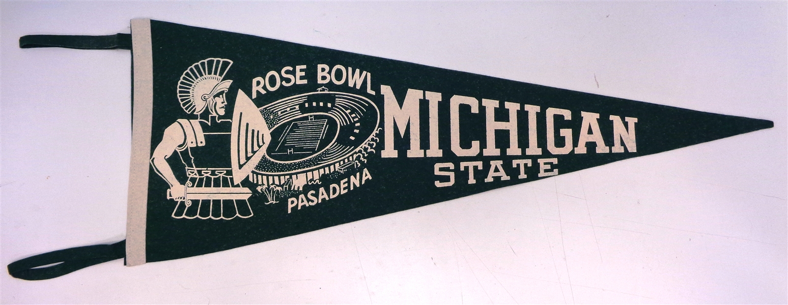 1956 Rose Bowl MUS Spartans Pennant
