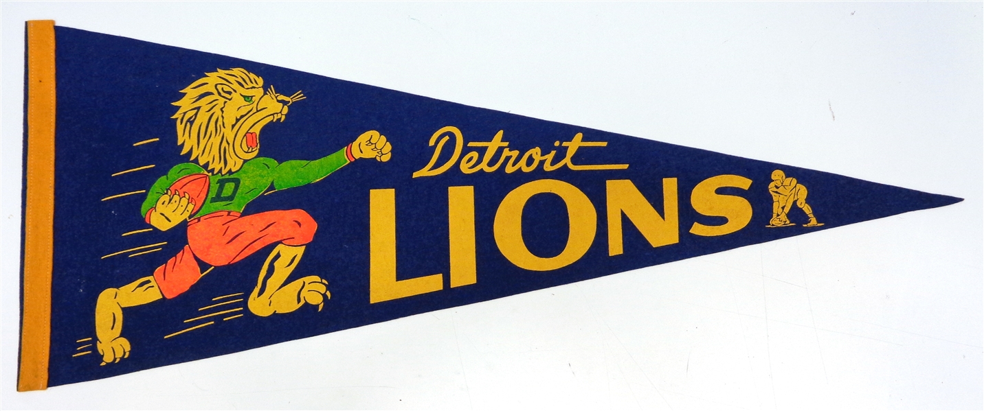 1950s Detroit Lions Pennant