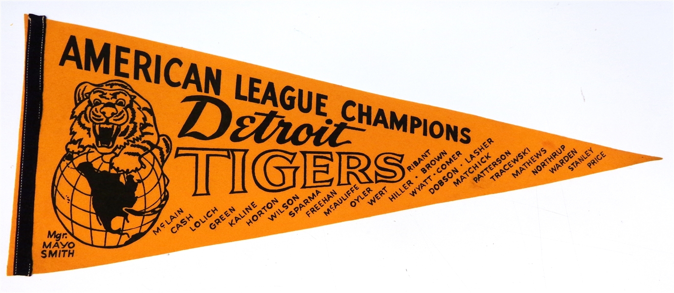 1969 Detroit Tigers Team Scroll Pennant