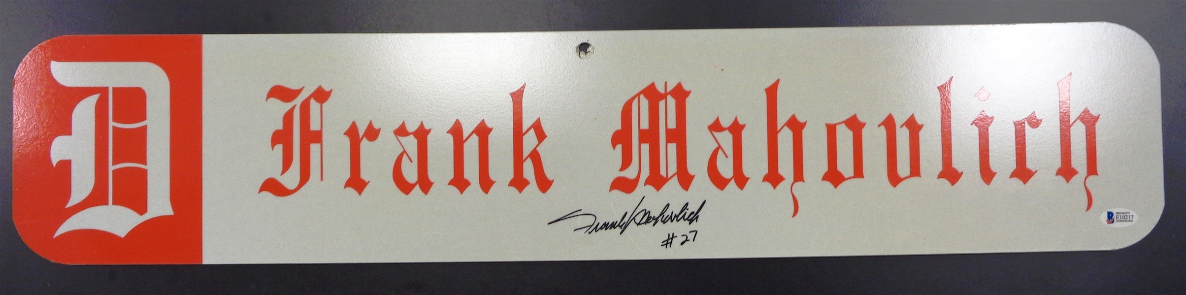 Frank Mahovlich Autographed 6x30 Street Sign