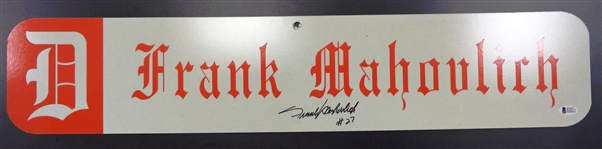 Frank Mahovlich Autographed 6x30 Street Sign