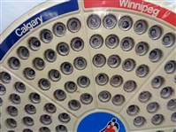 1980/81 NHL Pepsi Bottlecaps with Display