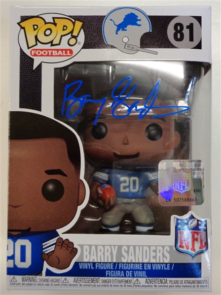 Barry Sanders Autographed Funko Pop Figure