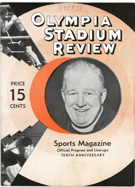 1937/38 Red Wings vs Maple Leafs Program
