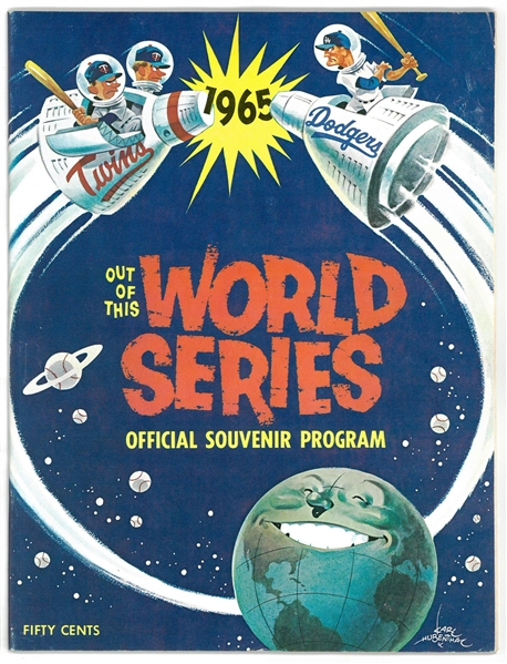 1965 World Series Program - Twins vs Dodgers