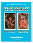 1985 Marvin Hagler vs Tommy Hearns Program