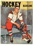 Jean Beliveau Autographed 1959 Hockey Blueline