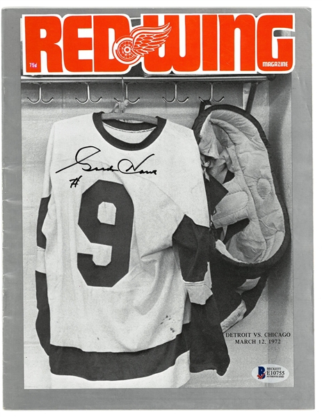 Gordie Howe Autographed Number Retirement Program