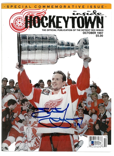 Steve Yzerman Autographed 1997 Red Wings Magazine